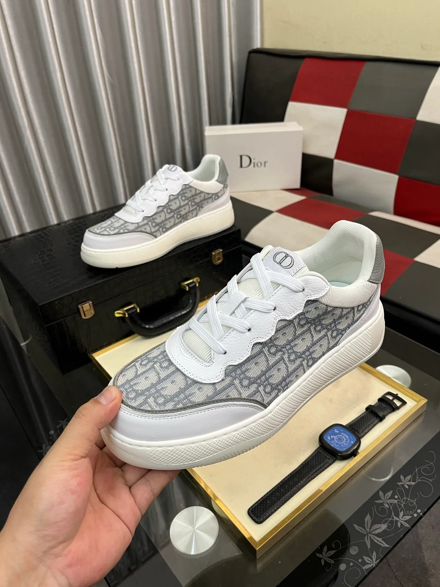 Men's Men's Shoes 💰440⌚️⌚️《DIOR*》The latest and most popular casual shoes, top brand [seduce] luxury~purchasing agent, top~quality. [Strong] The upper is made of imported breathable cowhide with material ➕ breathable sheepskin feet (•) and fine workmanship. Original stylish and stylish soft rubber wear-resistant outsole, light and comfortable on the foot, size: 38-444️⃣colors available